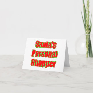 Cartes Pour Fêtes Annuelles Shopper du personnel de Santa