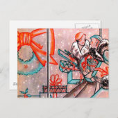 Cartes Pour Fêtes Annuelles Shopping de Noël (Devant / Derrière)