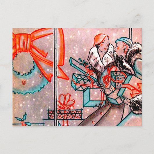 Cartes Pour Fêtes Annuelles Shopping de Noël (Devant)