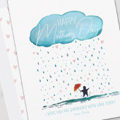 Cartes Pour Fêtes Annuelles Showered with Love Mother's Day Holiday Card