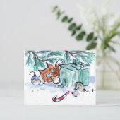 Cartes Pour Fêtes Annuelles shredding a Christma Present, What ? (Debout devant)