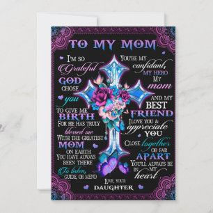 Cartes Pour Fêtes Annuelles Si Grateful Dieu Vous A Choisi Pour Me Donner Nais