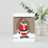 Cartes Pour Fêtes Annuelles Si la clause du Père Noël L'ours s'amuse Noël Dons (Debout devant)