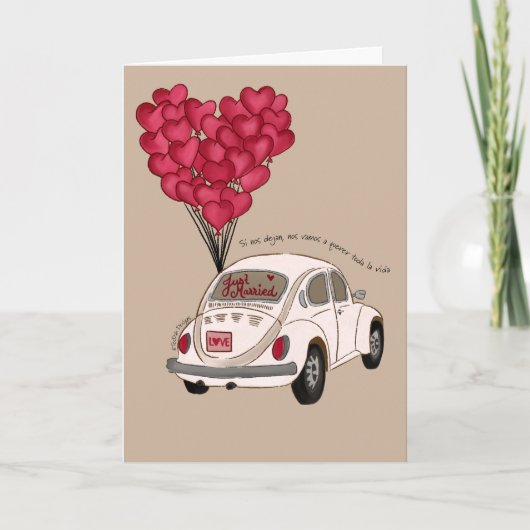 Cartes Pour Fêtes Annuelles Si Nos Dejan | Just Married (Devant)