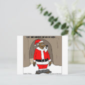 Cartes Pour Fêtes Annuelles Si Santa Clause L'Ours Amusant Cadeaux de Noël Tee (Debout devant)