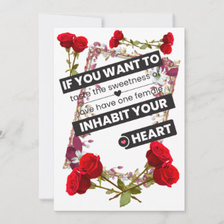 Cartes Pour Fêtes Annuelles Si vous voulez goûter la douceur de l'amour ont