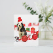 Cartes Pour Fêtes Annuelles Sibérie Husky Noël avec boîte cadeau ornement (Debout devant)