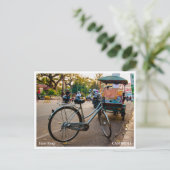 Cartes Pour Fêtes Annuelles Siem Reap Bicycle Street – Travel Postcard (Debout devant)