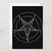 Cartes Pour Fêtes Annuelles Sigil of Baphomet (Devant / Derrière)