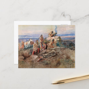 Cartes Pour Fêtes Annuelles Signal de fumée par Charles Marion Russell