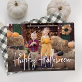Cartes Pour Fêtes Annuelles Signature moderne Script Happy Halloween photo