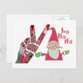 Cartes Pour Fêtes Annuelles Signe de paix à la main (Devant / Derrière)