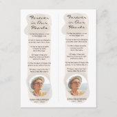 Cartes Pour Fêtes Annuelles Signets funéraires commémoratifs sur mesure esthét (Devant)