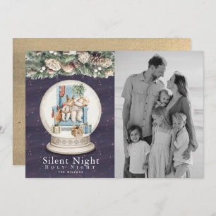 Cartes Pour Fêtes Annuelles Silence Nuit Dormir Animaux Neige Grobe Photo