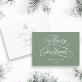 Cartes Pour Fêtes Annuelles Silencieux Romantique Joyeux Noël Script plat