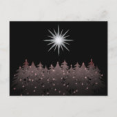 Cartes Pour Fêtes Annuelles Silent Night Sky White Star Trees Moderne Noël (Devant)