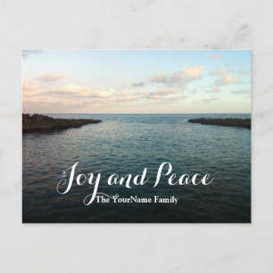 Cartes Pour Fêtes Annuelles Silent Sea Joy & Peace Holiday Greeting Postcards