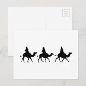 Cartes Pour Fêtes Annuelles Silhouette de Noël Magi (Devant / Derrière)