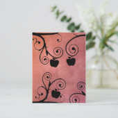 Cartes Pour Fêtes Annuelles Silhouette de pomme pour Roch Hachana (Debout devant)