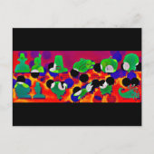 Cartes Pour Fêtes Annuelles Silhouettes de Thanksgiving Pop Art (Devant)