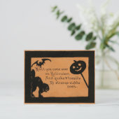 Cartes Pour Fêtes Annuelles Silhouettes d'Halloween (Debout devant)