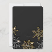 Cartes Pour Fêtes Annuelles Silver and Gold Snowflakes Photo Greeting Card (Dos)