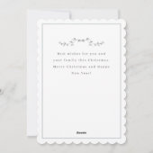 Cartes Pour Fêtes Annuelles Silver doux Turquoise bleu Noël Scène d'hiver (Dos)