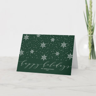 Cartes Pour Fêtes Annuelles Silver Snowflake Happy Holidays Christmas Greeting