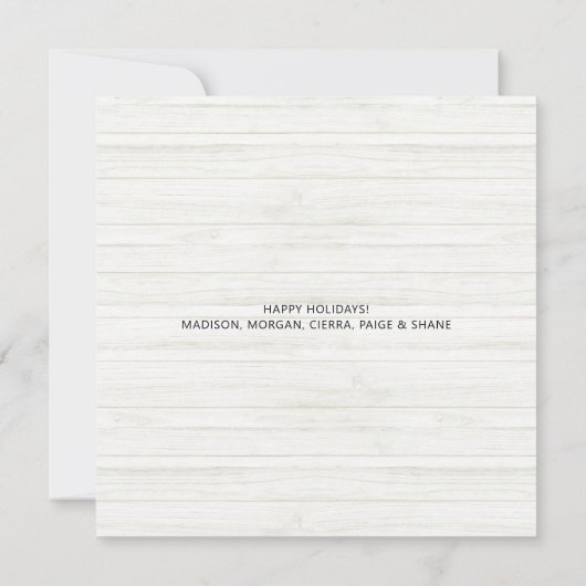 Cartes Pour Fêtes Annuelles Silver Snowflake Joy Script 3 Photo Collage (Dos)