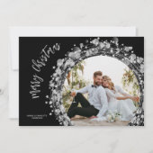 Cartes Pour Fêtes Annuelles Silver Stars Joyeux Noël Photo (Devant)