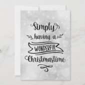 Cartes Pour Fêtes Annuelles Silver Tout simplement avoir un merveilleux Noël (Devant)