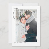 Cartes Pour Fêtes Annuelles Simple 1er Mariage de Noël Merci photo