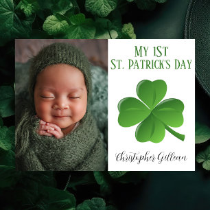 Cartes Pour Fêtes Annuelles Simple 1ère photo de bébé pour la Saint-Patrick av