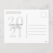 Cartes Pour Fêtes Annuelles Simple Adieu Vingt-Vingt Heureux Nouvel An Photo (Dos)