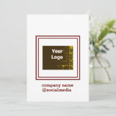 Cartes Pour Fêtes Annuelles Simple ajout minimal du nom de texte du logo (Debout devant)