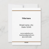 Cartes Pour Fêtes Annuelles Simple ajout minimal du nom de texte du logo (Dos)