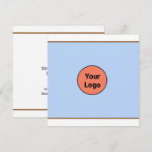 Cartes Pour Fêtes Annuelles Simple ajout minimal du nom de texte du logo (Devant / Derrière)