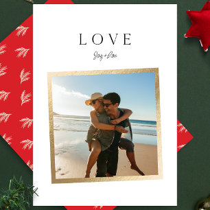 Cartes Pour Fêtes Annuelles simple AMOUR   FAUX OR photo FRAME