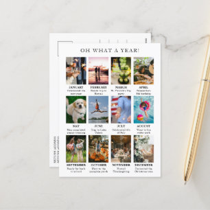 Cartes Pour Fêtes Annuelles Simple année d'examen Photo moderne Noël