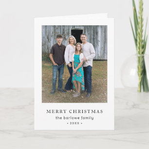 Cartes Pour Fêtes Annuelles Simple Année en Bilan Photo Noël Moderne