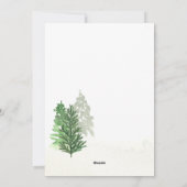 Cartes Pour Fêtes Annuelles Simple aquarelle Forêt d'hiver Bonne année (Dos)