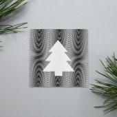 Cartes Pour Fêtes Annuelles Simple Arbre de Noël noir & blanc rayures Trippy