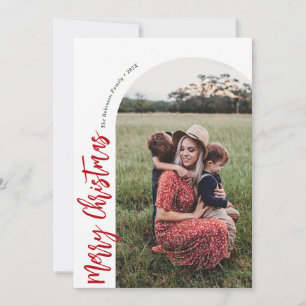 Cartes Pour Fêtes Annuelles simple arche rouge joyeux noël