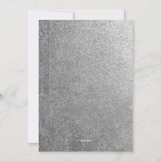 Cartes Pour Fêtes Annuelles Simple Argent Doré Joyful Script (Dos)