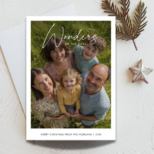 Cartes Pour Fêtes Annuelles Simple Biblique Merveilles Noël Photo Religieuse