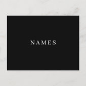 Cartes Pour Fêtes Annuelles Simple Black Custom Ajouter Votre Nom Élégant (Devant)