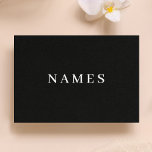 Cartes Pour Fêtes Annuelles Simple Black Custom Ajouter Votre Nom Élégant<br><div class="desc">Simple Black Custom Ajouter votre nom Design élégant pour tout le monde.</div>