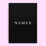 Cartes Pour Fêtes Annuelles Simple Black Custom Ajouter Votre Nom Élégant<br><div class="desc">Simple Black Custom Ajouter votre nom Design élégant pour tout le monde.</div>