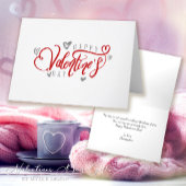 Cartes Pour Fêtes Annuelles Simple blanc Joyeux Jour des Valentines