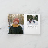 Cartes Pour Fêtes Annuelles Simple Blue Black Plaid Border 3 Photo Christmas (Intérieur)